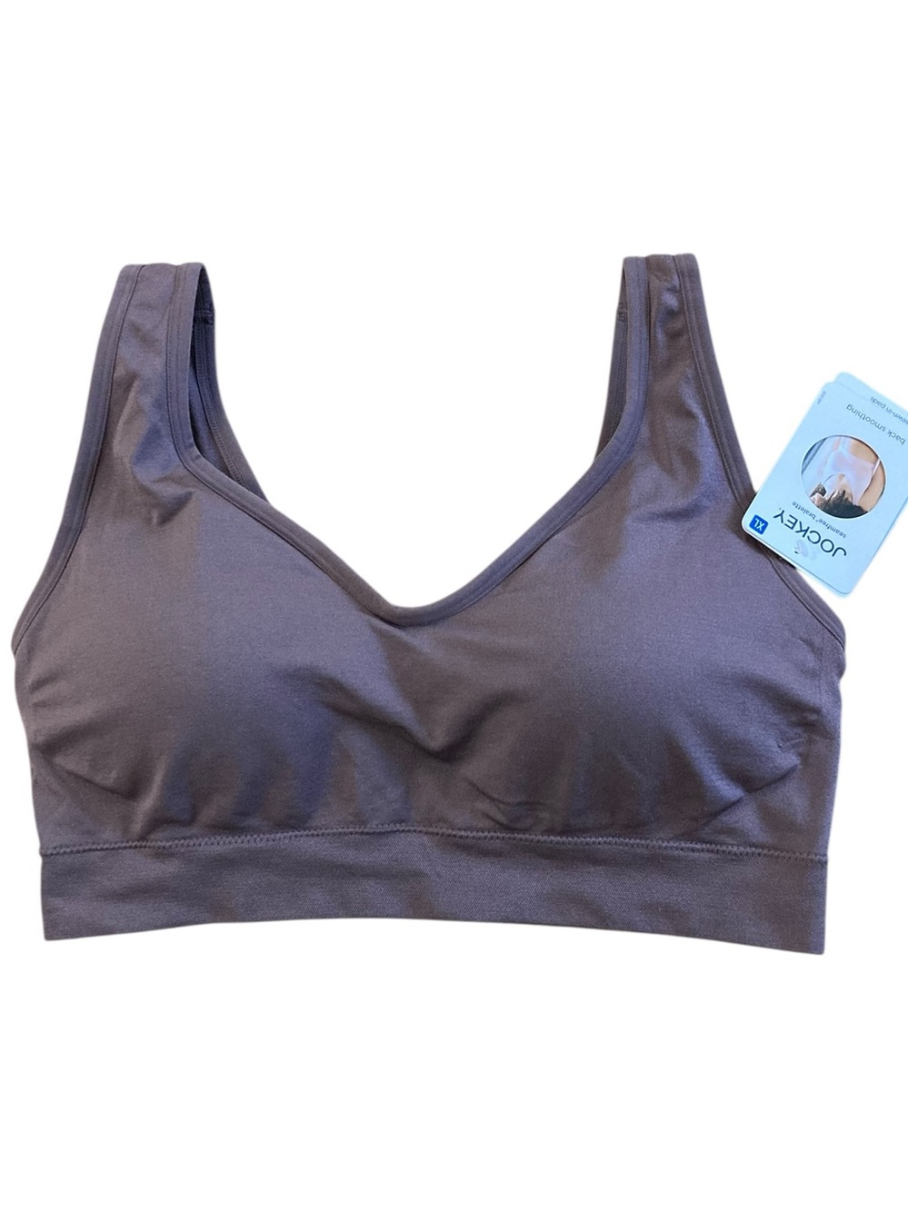 Jockey Seamless V-Neck Bralette in Slate